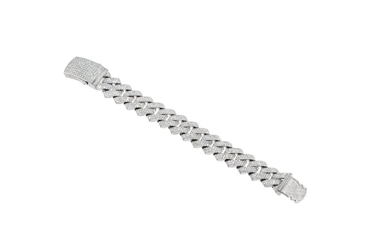 20MM 3-Row Raised Cuban Bracelet