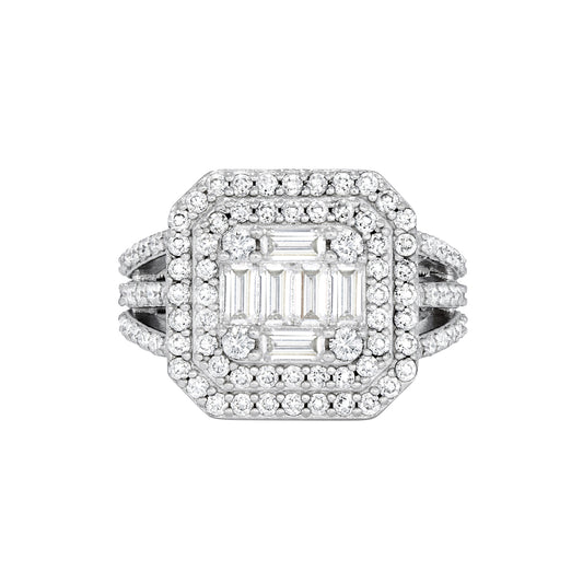 Baguette Square Ring