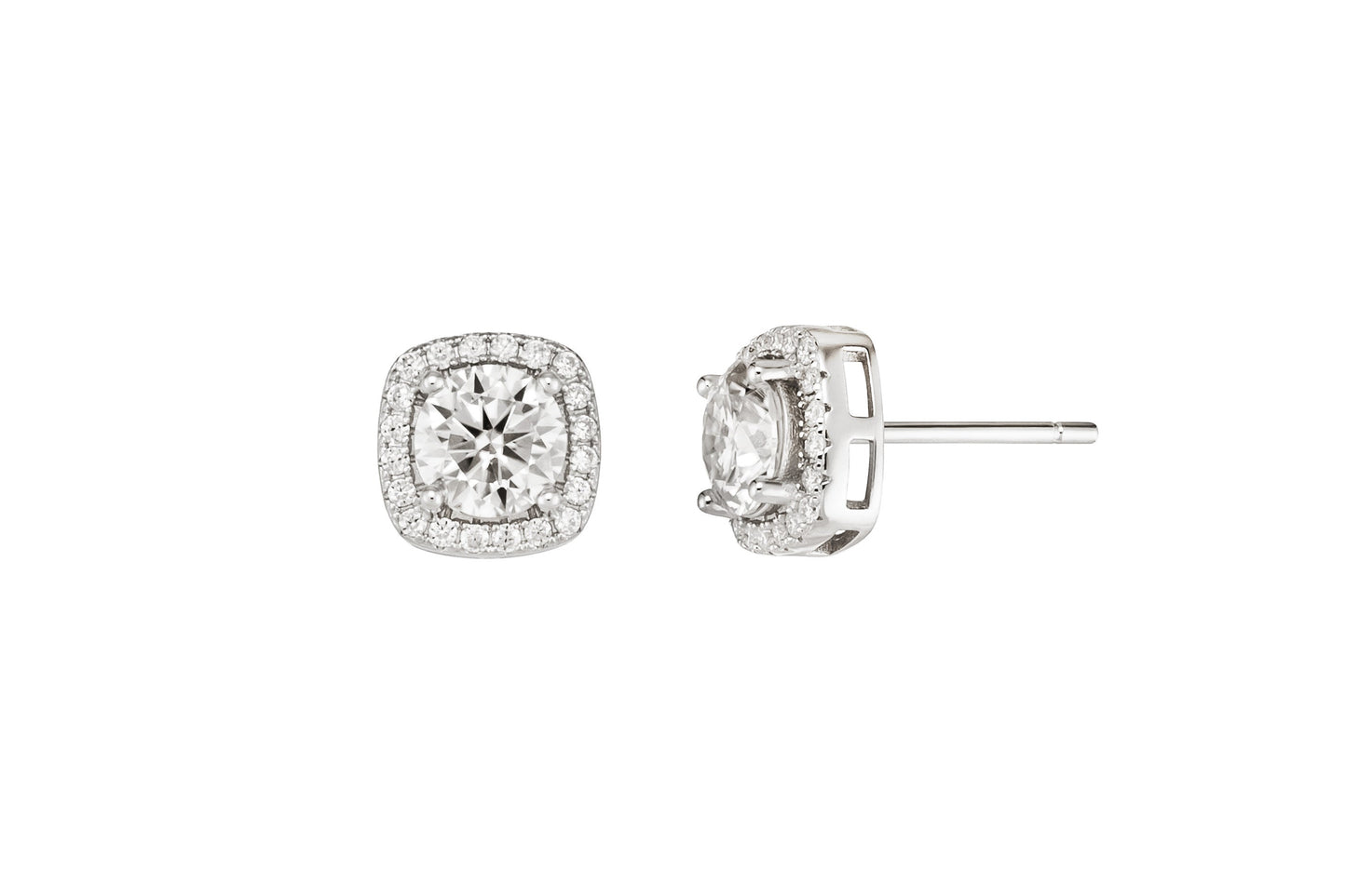 Square Halo Earrings