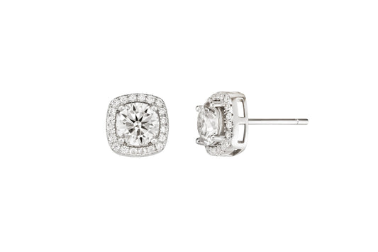 Square Halo Earrings