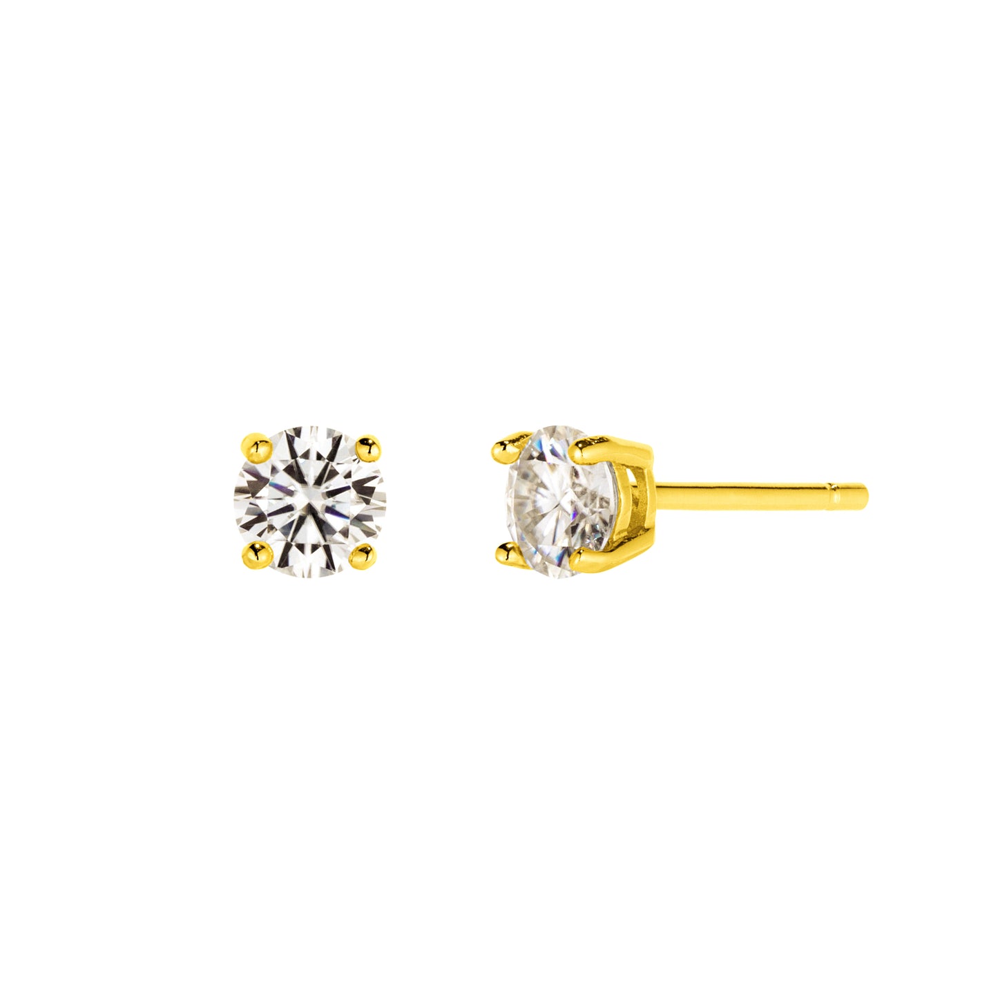 Yellow Gold Stud Earrings 0.5ct