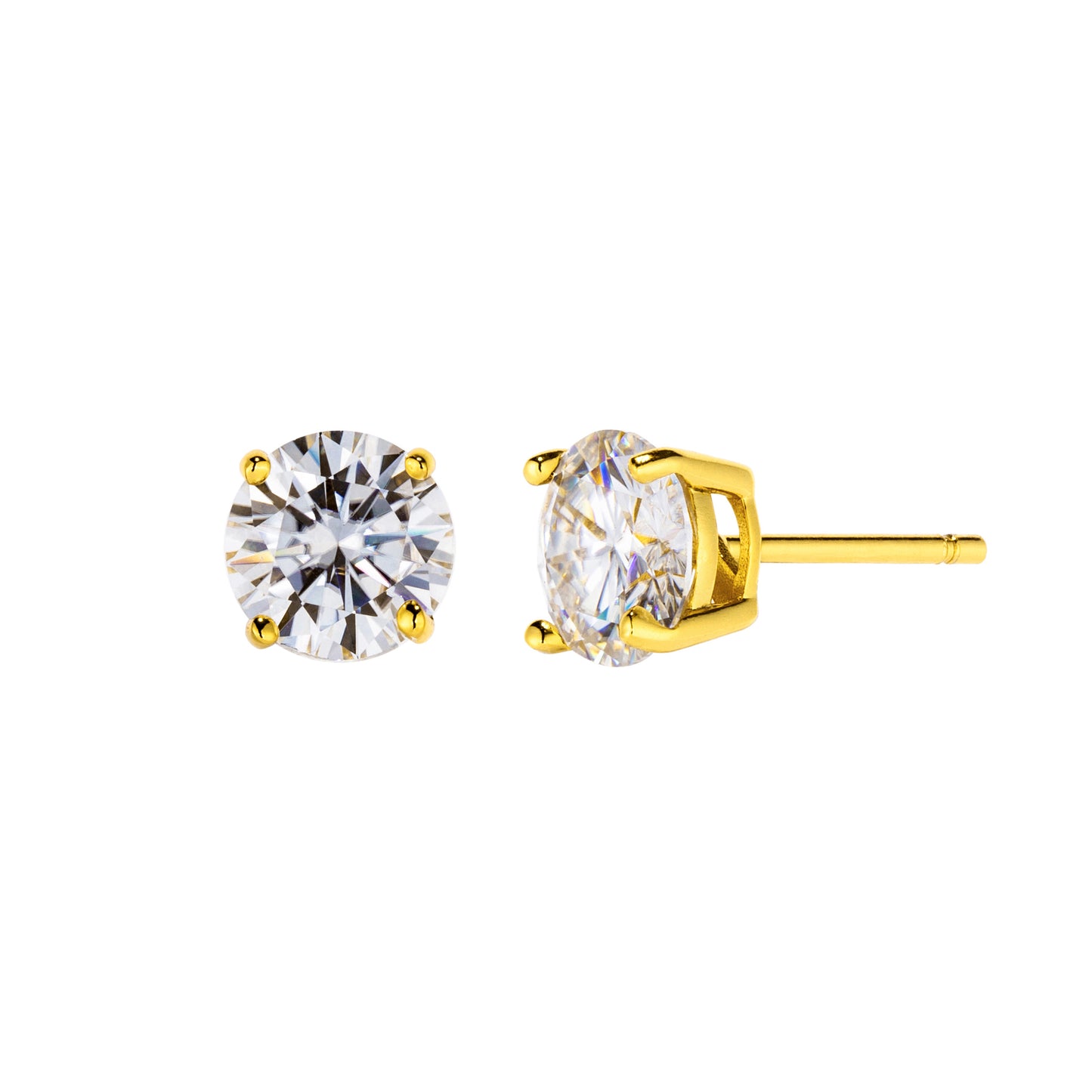 Yellow Gold Stud Earrings 1.5ct