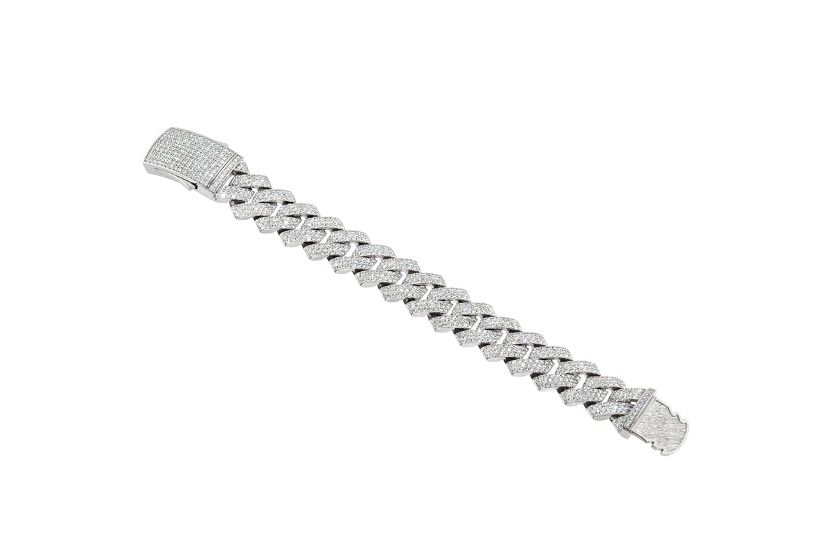 20MM 3-Row Raised Cuban Bracelet