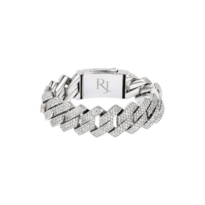 20MM 3-Row Raised Cuban Bracelet
