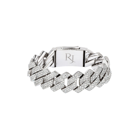20MM 3-Row Raised Cuban Bracelet