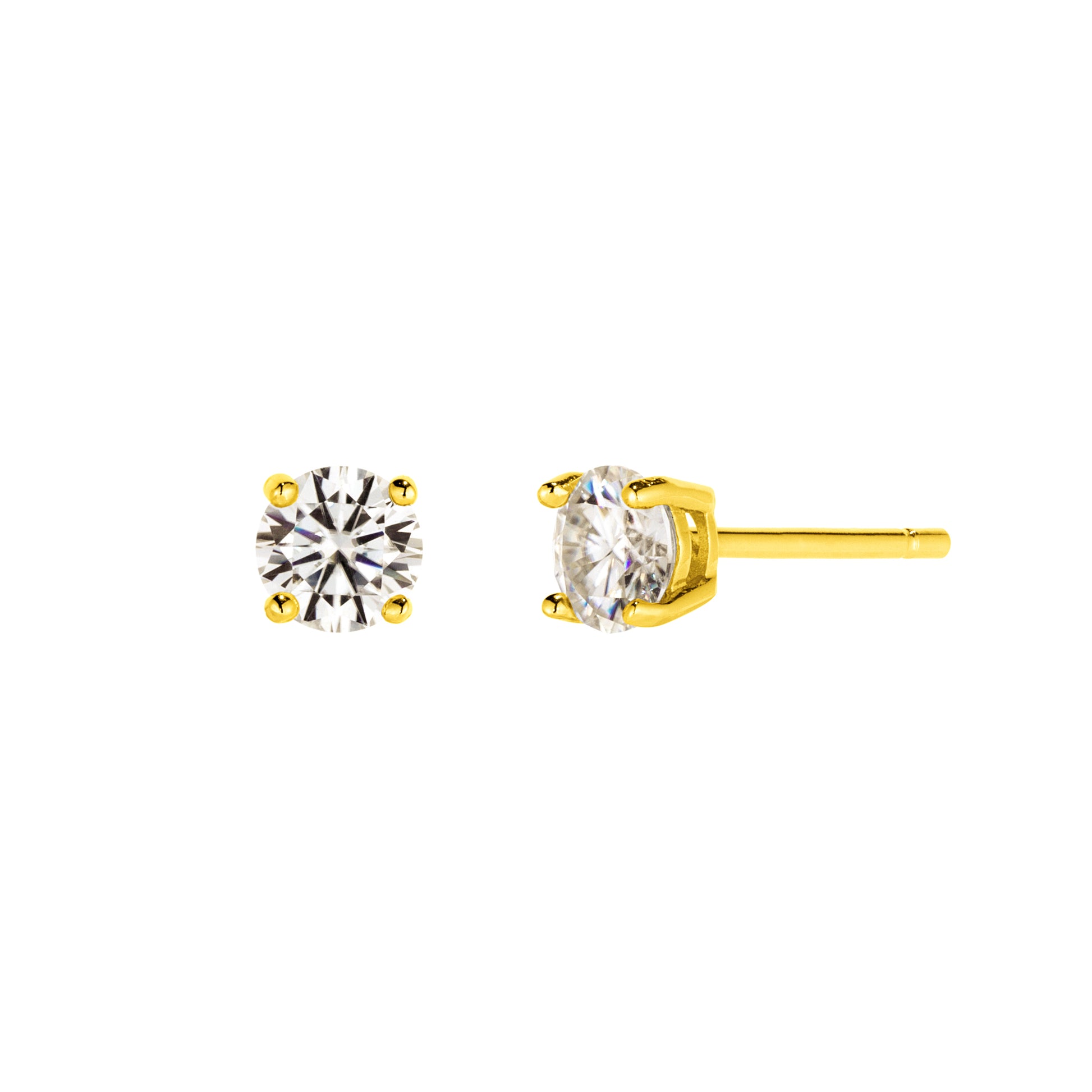 Yellow Gold Stud Earrings 0.5ct