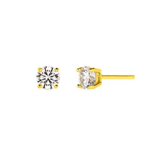 Yellow Gold Stud Earrings 0.5ct